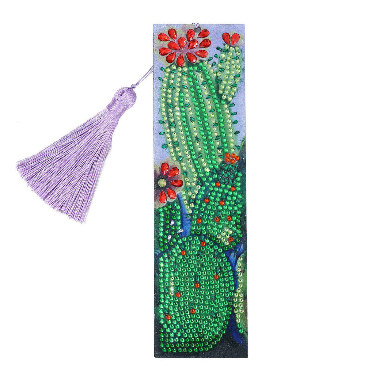DIY Diamonds Painting Bookmarks Tassel Bookmark for Home Office School DIY MakingSucculent Pattern