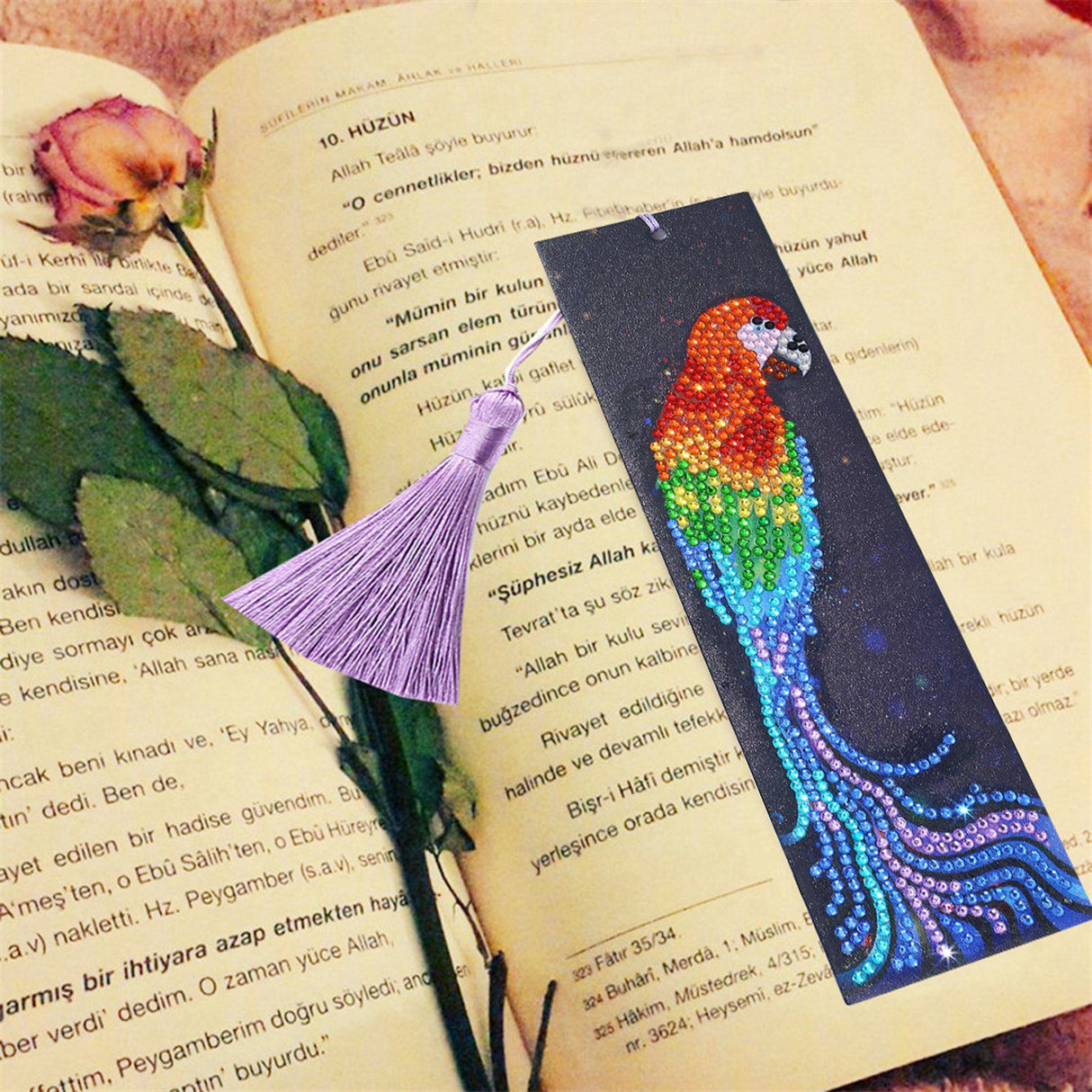 DIY Diamonds Painting Bookmarks Tassel Bookmark for Home Office School DIY MakingBird Pattern