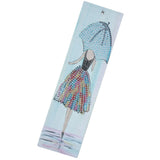 DIY Diamond Painting Bookmarks with Tassel Crafts Gift for Home Office School UseAA389‑Girl - Top-Down View