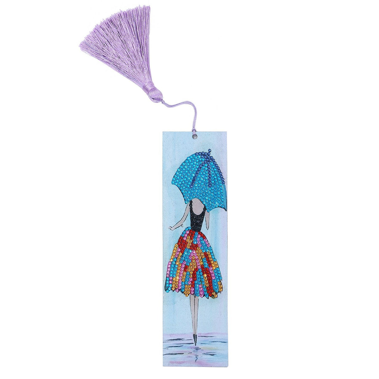 DIY Diamond Painting Bookmarks with Tassel Crafts Gift for Home Office School UseAA389‑Girl