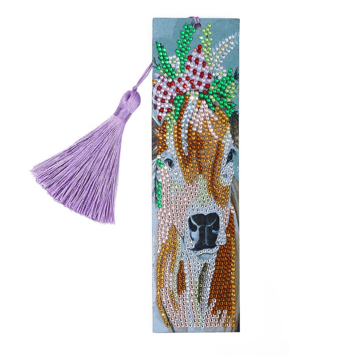 Diamonds Painting Bookmarks with Tassel Pendant Bookmark Art Craft for DIY MakingDeer Pattern