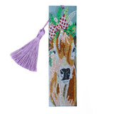 Diamonds Painting Bookmarks with Tassel Pendant Bookmark Art Craft for DIY MakingDeer Pattern