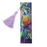 Diamonds Painting Bookmarks with Tassel Pendant Bookmark Art Craft for DIY MakingBird Pattern