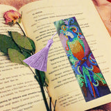 Diamonds Painting Bookmarks with Tassel Pendant Bookmark Art Craft for DIY MakingBird Pattern
