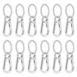 12pcs Alloy Keychain AntiRust No Deformation Glossy Surface for Hanging Key Wallet Zip Belt