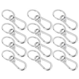 12pcs Alloy Keychain AntiRust No Deformation Glossy Surface for Hanging Key Wallet Zip Belt - Front View
