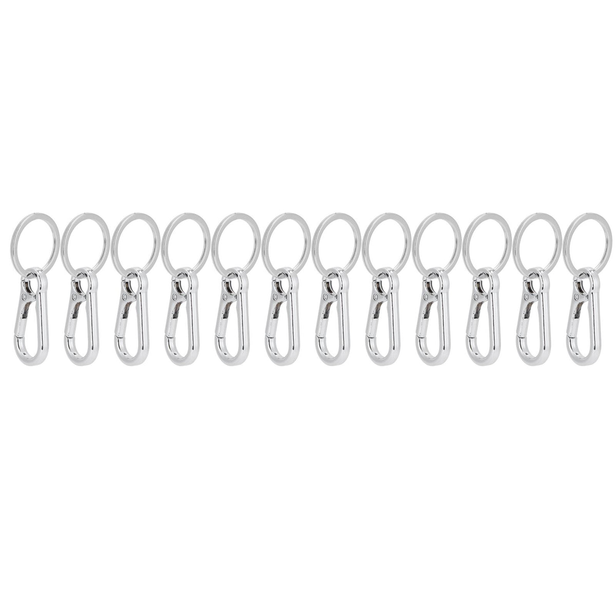 12pcs Alloy Keychain AntiRust No Deformation Glossy Surface for Hanging Key Wallet Zip Belt