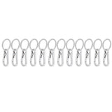12pcs Alloy Keychain AntiRust No Deformation Glossy Surface for Hanging Key Wallet Zip Belt