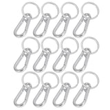 12pcs Alloy Keychain AntiRust No Deformation Glossy Surface for Hanging Key Wallet Zip Belt - Rear View