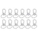 12pcs Alloy Keychain AntiRust No Deformation Glossy Surface for Hanging Key Wallet Zip Belt - Close-Up Angle
