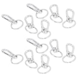 12pcs Alloy Keychain AntiRust No Deformation Glossy Surface for Hanging Key Wallet Zip Belt
