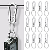 12pcs Alloy Keychain AntiRust No Deformation Glossy Surface for Hanging Key Wallet Zip Belt