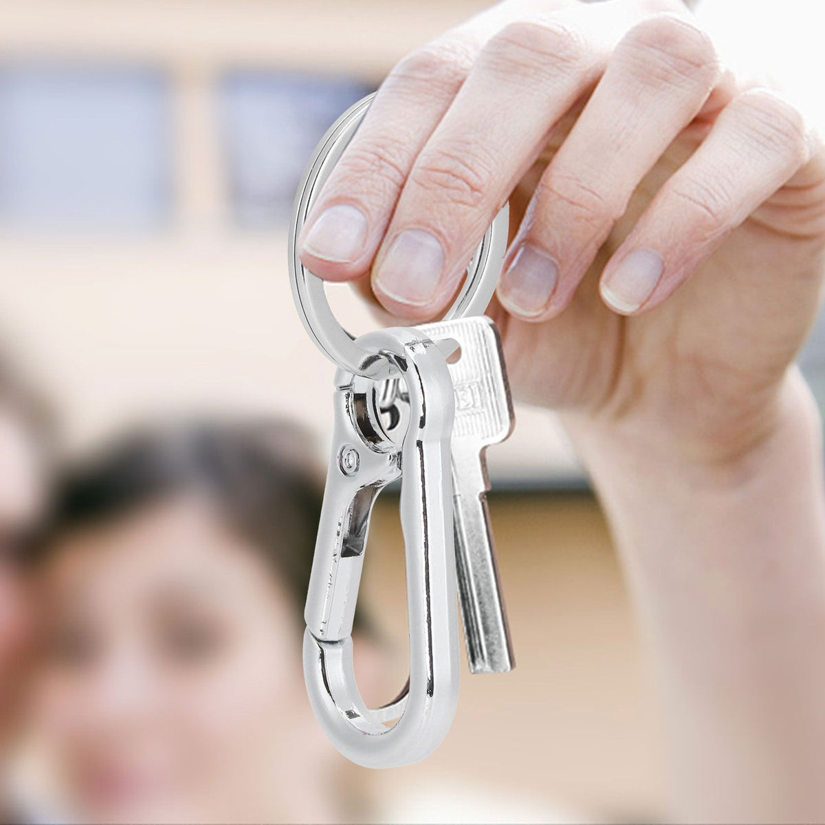 12pcs Alloy Keychain AntiRust No Deformation Glossy Surface for Hanging Key Wallet Zip Belt