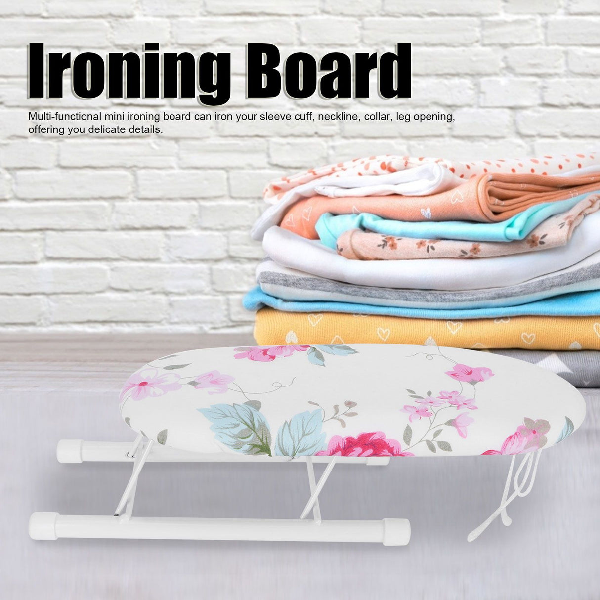 Mini Ironing Board Foldable Sleeve Cuffs Collars Ironing Table for Home Travel UseFlora Bloom