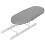 Mini Ironing Board Foldable Sleeve Cuffs Collars Ironing Table for Home Travel UseSilver Cloth - Side View