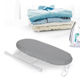 Mini Ironing Board Foldable Sleeve Cuffs Collars Ironing Table for Home Travel UseSilver Cloth - Extra Image