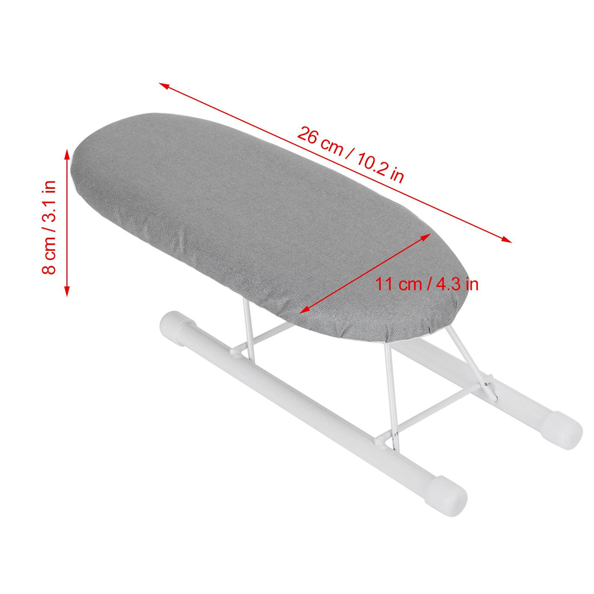 Mini Ironing Board Foldable Sleeve Cuffs Collars Ironing Table for Home Travel UseSilver Cloth