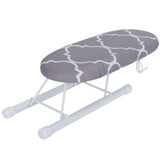 Mini Ironing Board Foldable Sleeve Cuffs Collars Ironing Table for Home Travel UseClassic Grid
