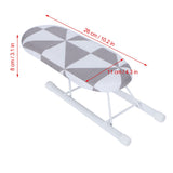 Mini Ironing Board Foldable Sleeve Cuffs Collars Ironing Table for Home Travel UseFashion Square Grid - Extra Image