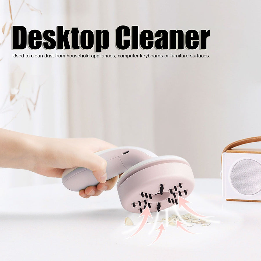 C500 Desktop Cleaner Rechargeable Handheld Mini Small Desktop Hair Dust CleanerPink