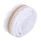 10m DIY Jute Lace Roll Wedding Birthday Party Decoration Crafts Clothing Accessories - Side View