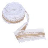 10m DIY Jute Lace Roll Wedding Birthday Party Decoration Crafts Clothing Accessories - Close-Up Angle