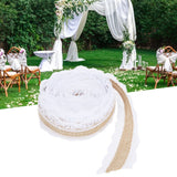 10m DIY Jute Lace Roll Wedding Birthday Party Decoration Crafts Clothing Accessories - Extra Image
