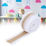 10m DIY Jute Lace Roll Wedding Birthday Party Decoration Crafts Clothing Accessories - Extra Image