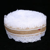 10m DIY Jute Lace Roll Wedding Birthday Party Decoration Crafts Clothing Accessories - Extra Image