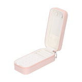 Portable Jewelry Organizer PU Fashion Earrings Necklace Rings Packaging Display Collection Case - Rear View