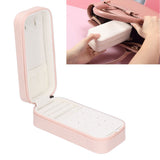Portable Jewelry Organizer PU Fashion Earrings Necklace Rings Packaging Display Collection Case - Extra Image