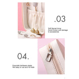 Portable Jewelry Organizer PU Fashion Earrings Necklace Rings Packaging Display Collection Case - Extra Image