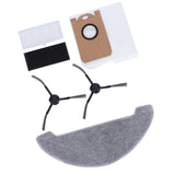 Side Brush Filter Dust Bag Kit Robot Vacuum Cleaner Parts Fit for Proscenic M7 MAX - Low Angle