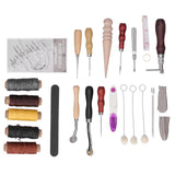 31PCS Leather Sewing Tools DIY Leather Craft Tools Hand Stitching Tool Set Sewing Accessories - Top-Down View