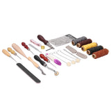 31PCS Leather Sewing Tools DIY Leather Craft Tools Hand Stitching Tool Set Sewing Accessories - Rear View