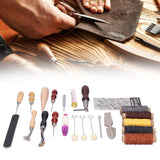 31PCS Leather Sewing Tools DIY Leather Craft Tools Hand Stitching Tool Set Sewing Accessories - Extra Image
