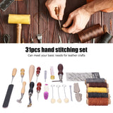 31PCS Leather Sewing Tools DIY Leather Craft Tools Hand Stitching Tool Set Sewing Accessories