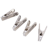 20Pcs Clothes Clips Stainless Steel Clothes Hanging Pins Clamps Home Laundry Underwear Pegs - Side View