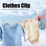 20Pcs Clothes Clips Stainless Steel Clothes Hanging Pins Clamps Home Laundry Underwear Pegs