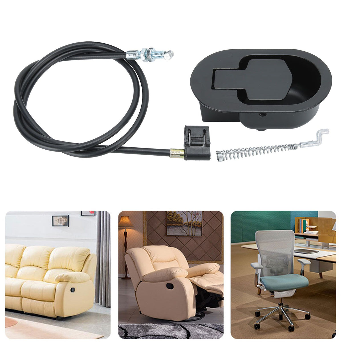 Sofa Release Handle with Cable Recliner Hand Controller Switch Replacement Accessory90mm