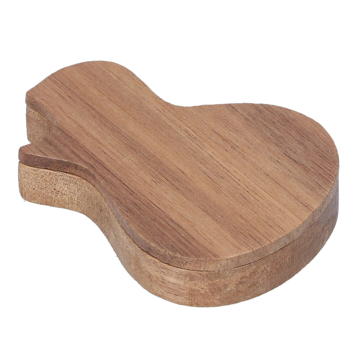 Guitar Pick Box Holder Collector with 3Pcs Wooden Picks Musical Instrument Accessory