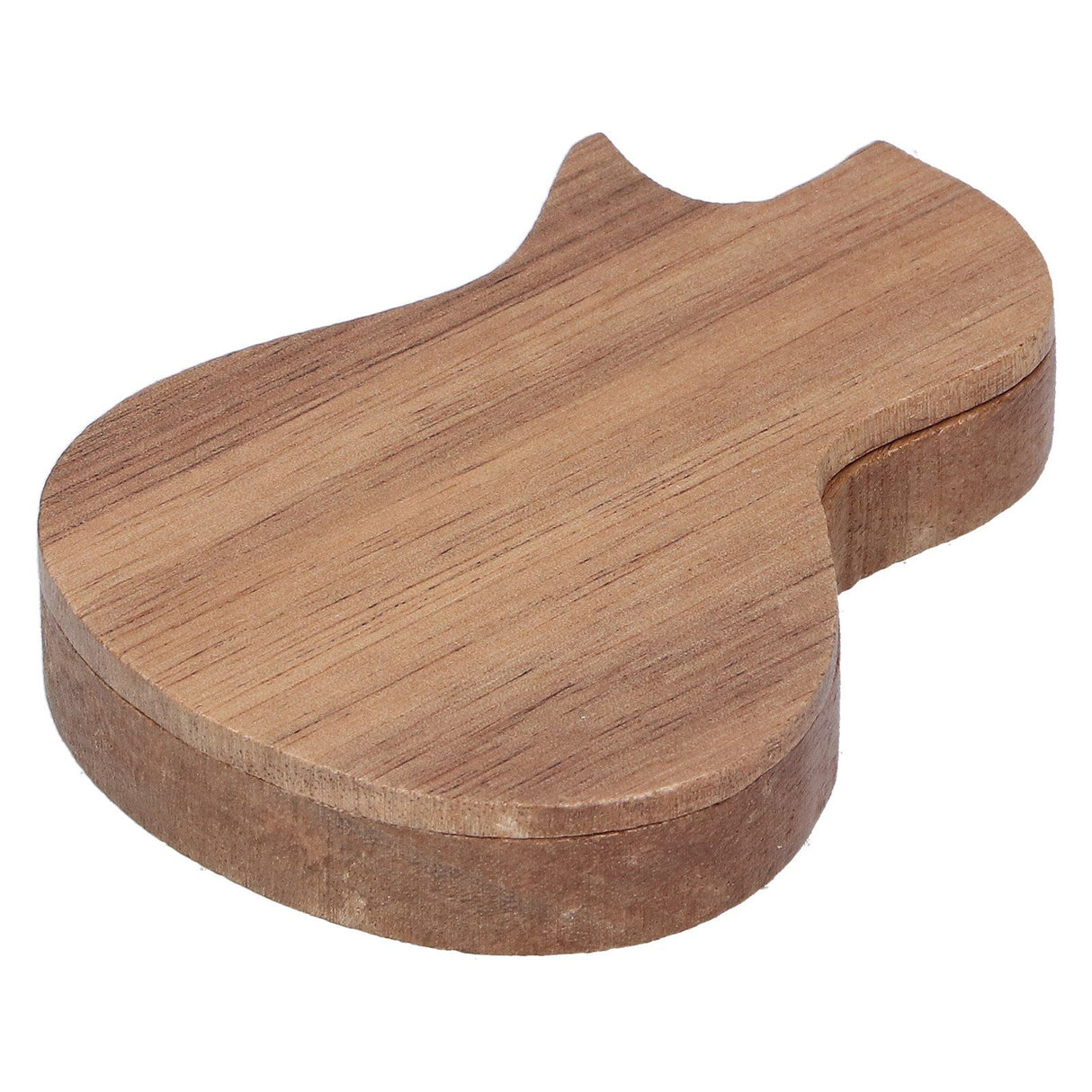 Guitar Pick Box Holder Collector with 3Pcs Wooden Picks Musical Instrument Accessory
