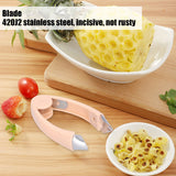 Kitchen Fruit Corer Huller MultiPurpose Portable Stainless Steel Core Seed Stem Remover Tool Pink - Extra Image