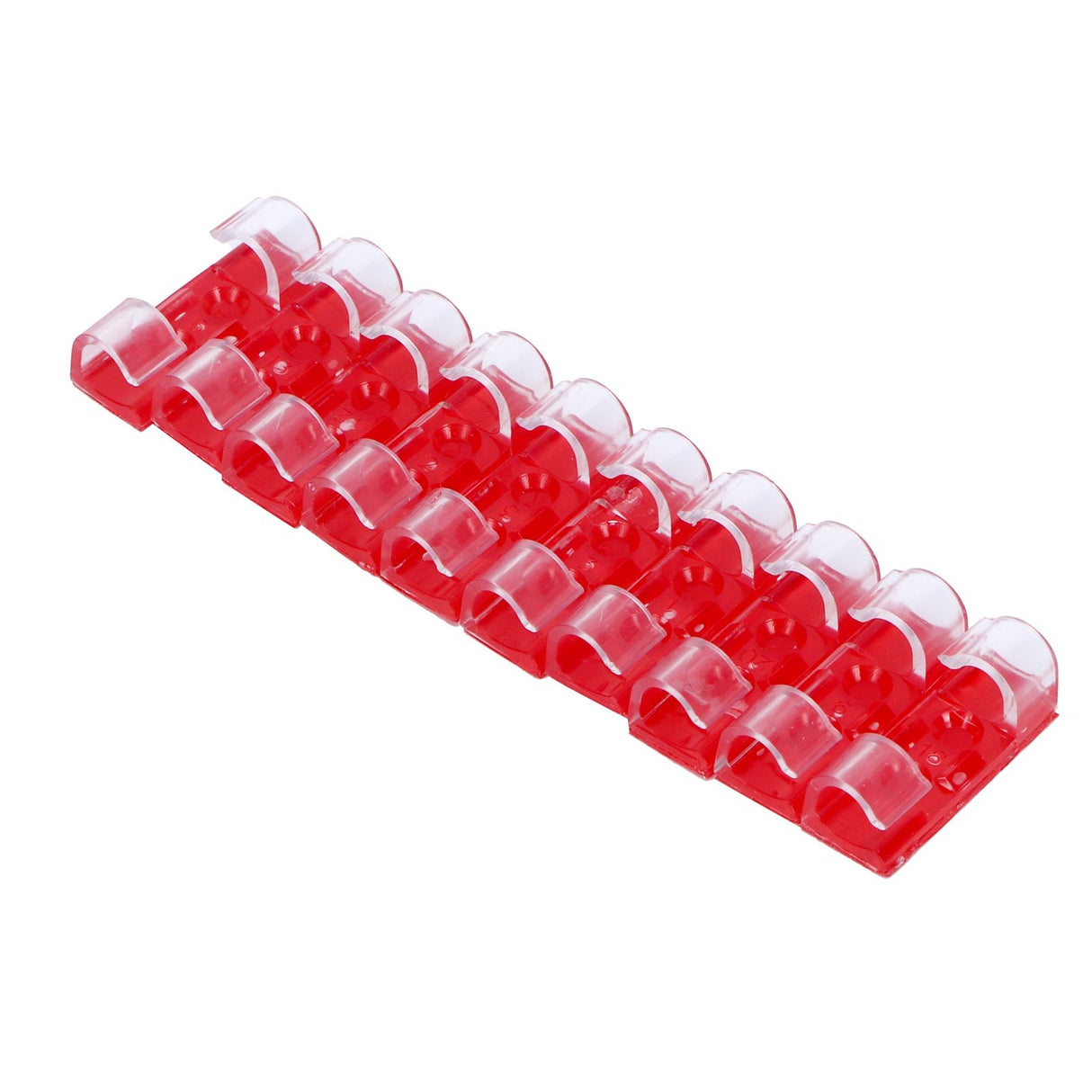 20Pcs Wire Clamp Self adhesive Line Cable Clip Buckle Fastener Desktop Organizer(Transparent )