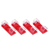 20Pcs Wire Clamp Self adhesive Line Cable Clip Buckle Fastener Desktop Organizer(Transparent )