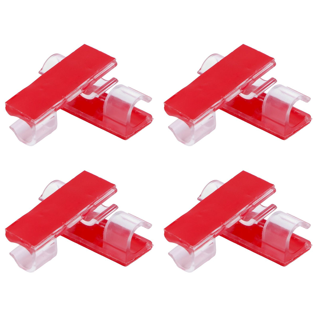 20Pcs Wire Clamp Self adhesive Line Cable Clip Buckle Fastener Desktop Organizer(Transparent )