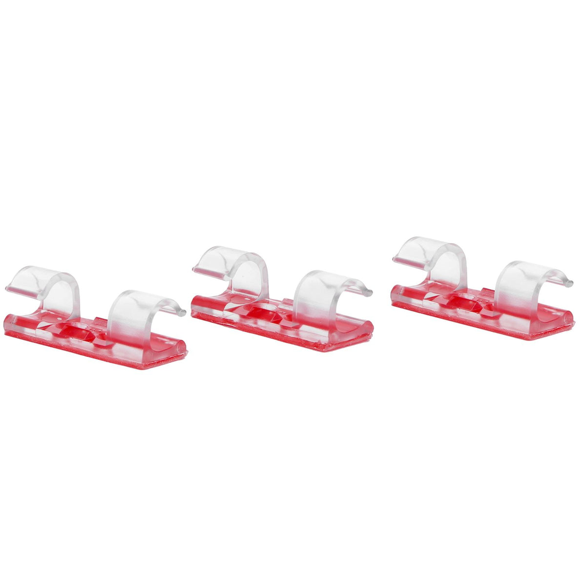 20Pcs Wire Clamp Self adhesive Line Cable Clip Buckle Fastener Desktop Organizer(Transparent )