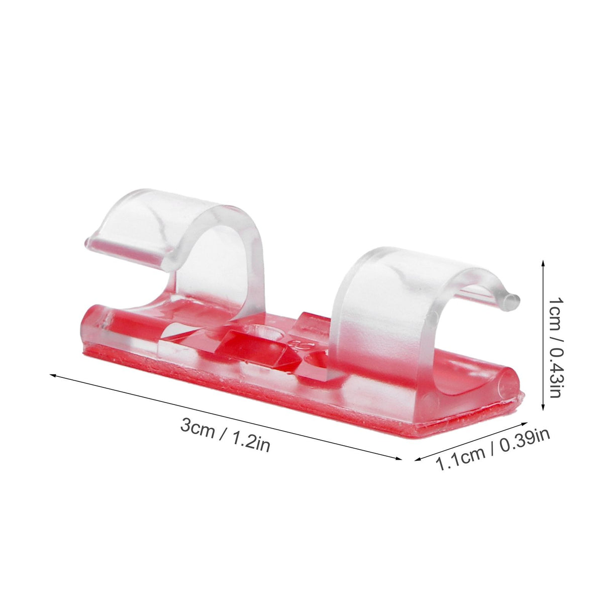 20Pcs Wire Clamp Self adhesive Line Cable Clip Buckle Fastener Desktop Organizer(Transparent )