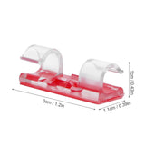 20Pcs Wire Clamp Self adhesive Line Cable Clip Buckle Fastener Desktop Organizer(Transparent ) - Extra Image