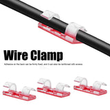 20Pcs Wire Clamp Self adhesive Line Cable Clip Buckle Fastener Desktop Organizer(Transparent )